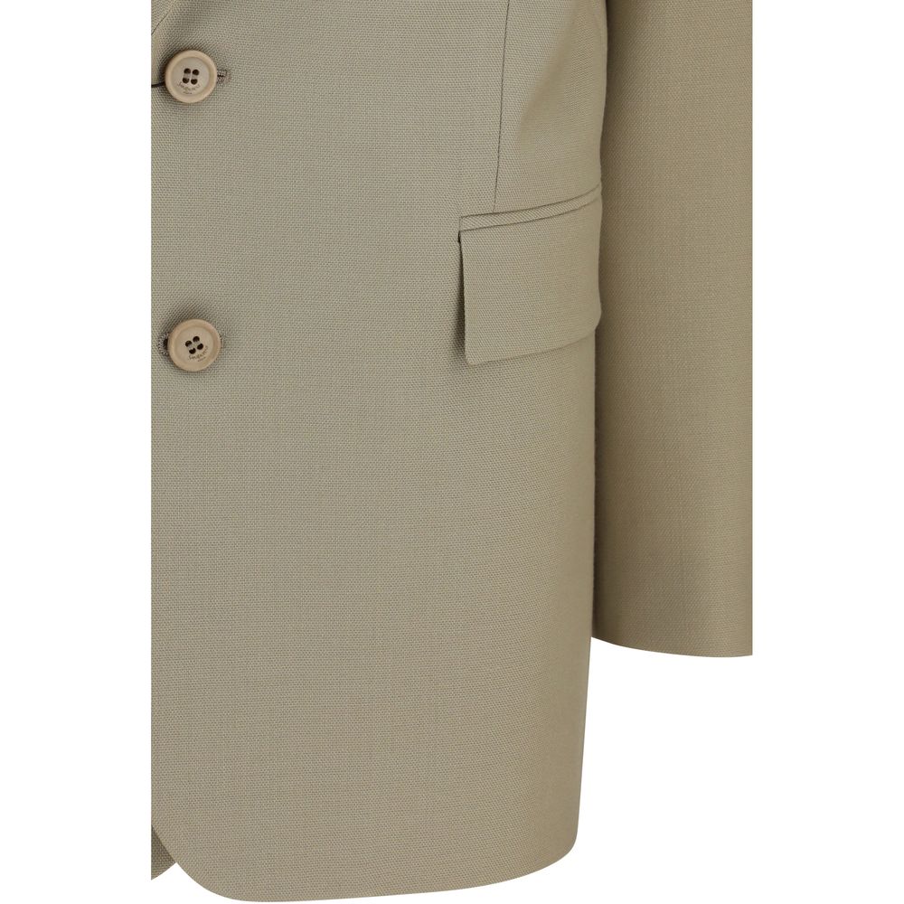 Saint Laurent Beige Wool Oves Aries Blazer