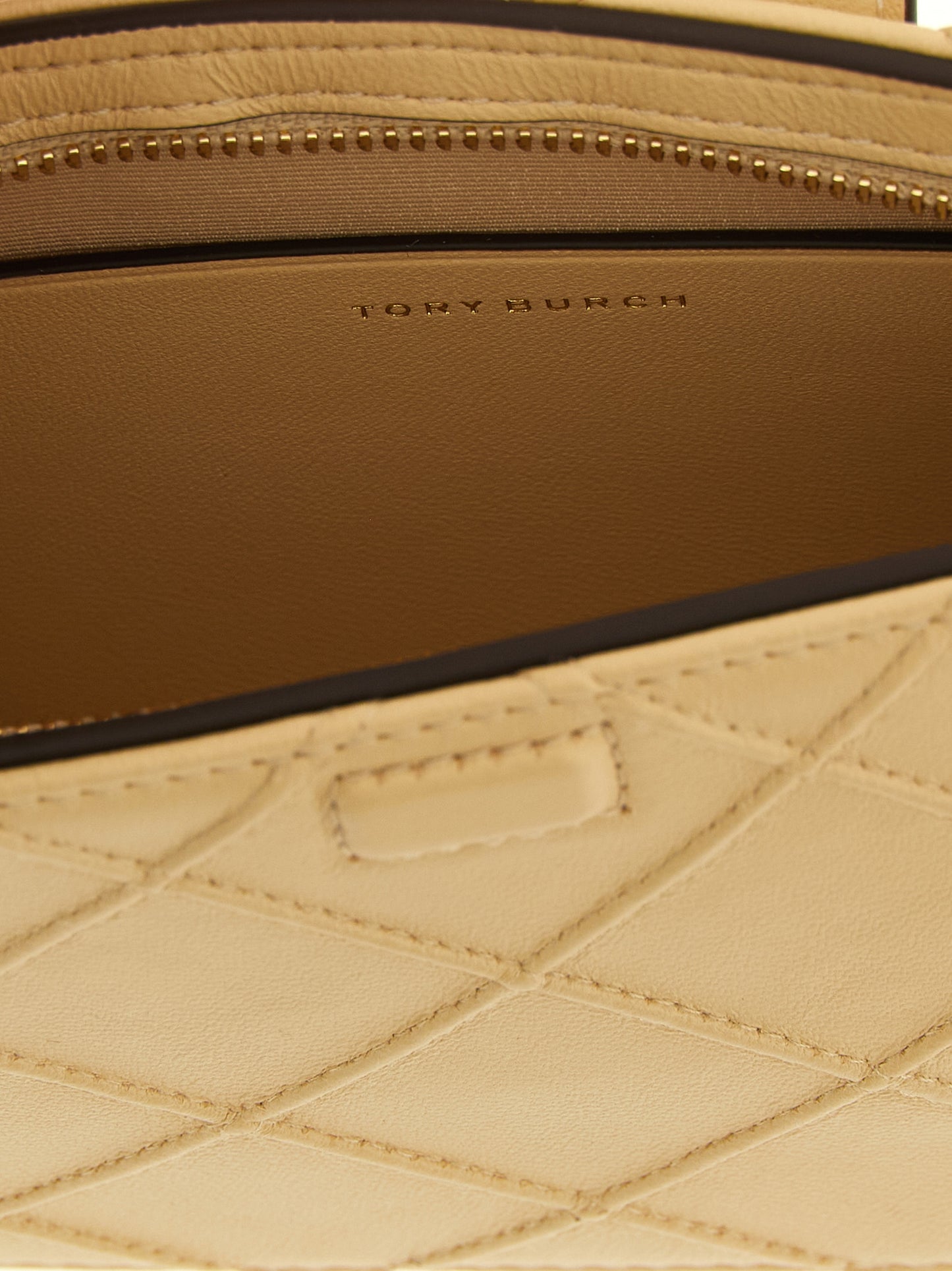 Tory Burch Beige Lamb Leather Cardholder