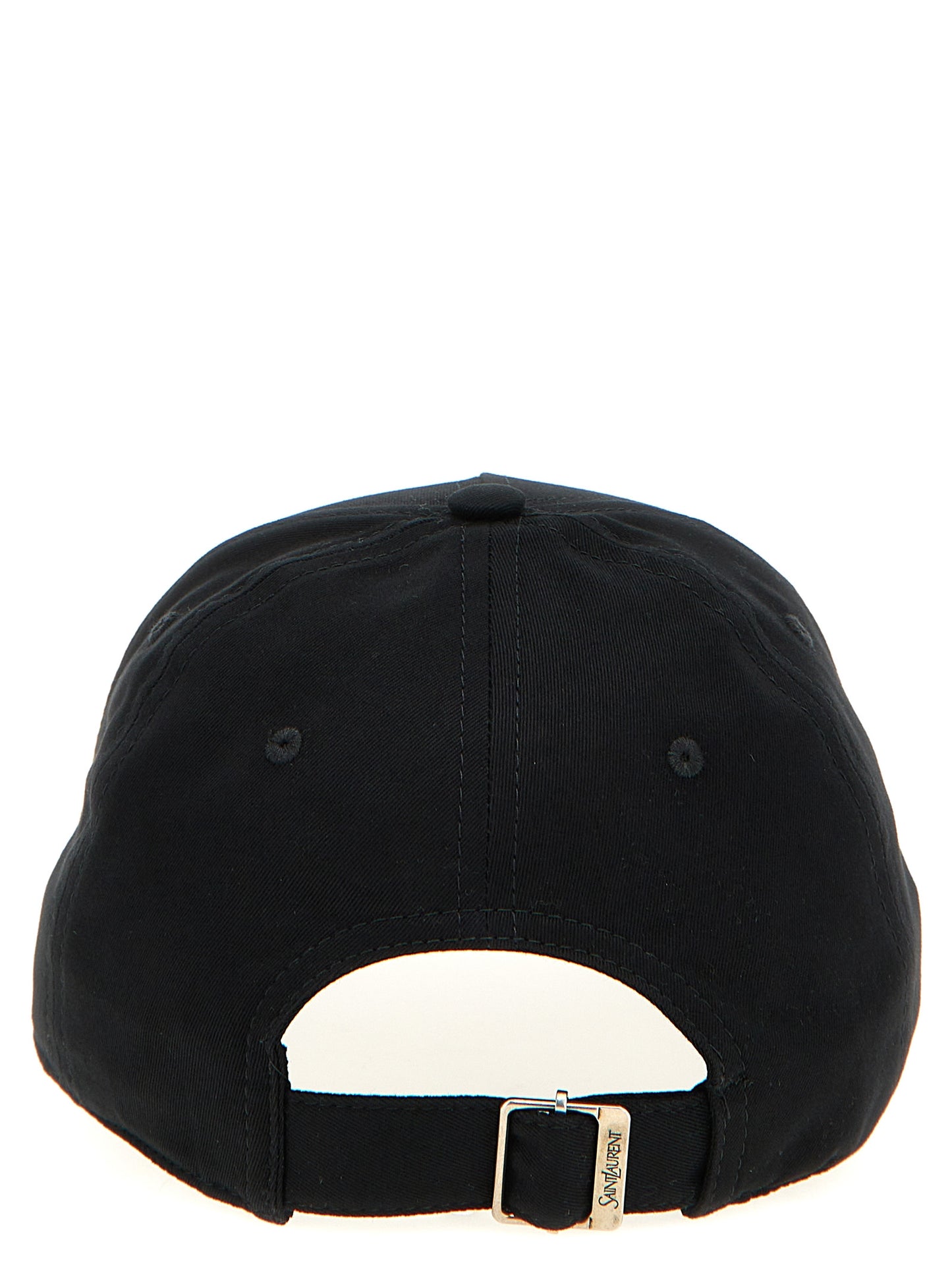 Saint Laurent Black Cotton Cap (Baseball Hat)