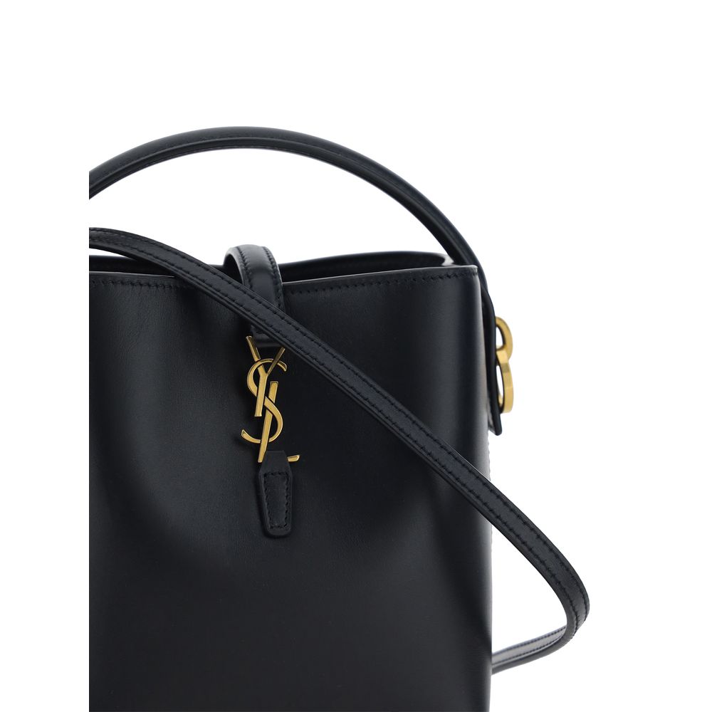 Saint Laurent Black Calf Leather Bos Taurus Shoulder Bag