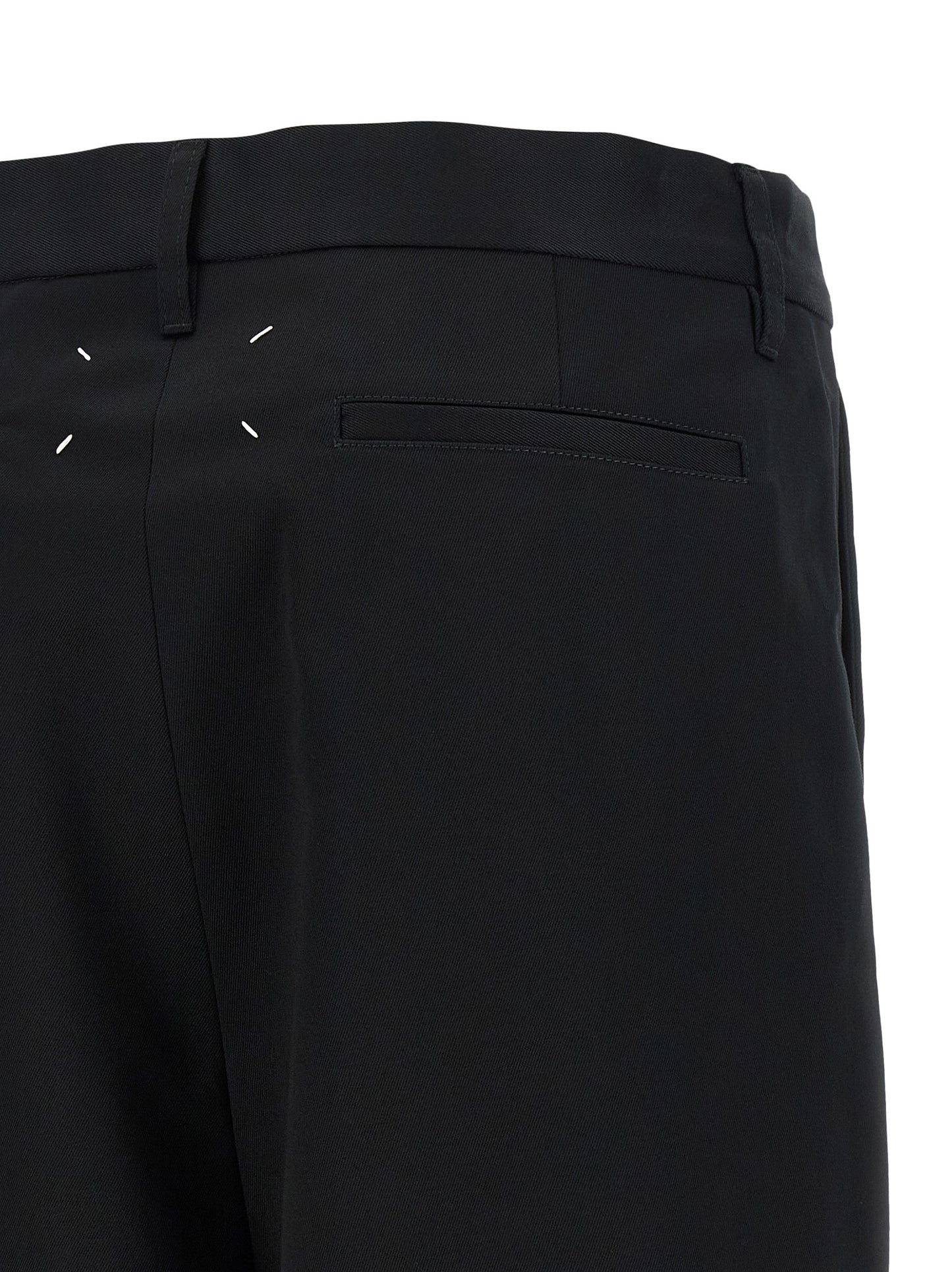 Maison Margiela Black Cotton Bermuda Shorts