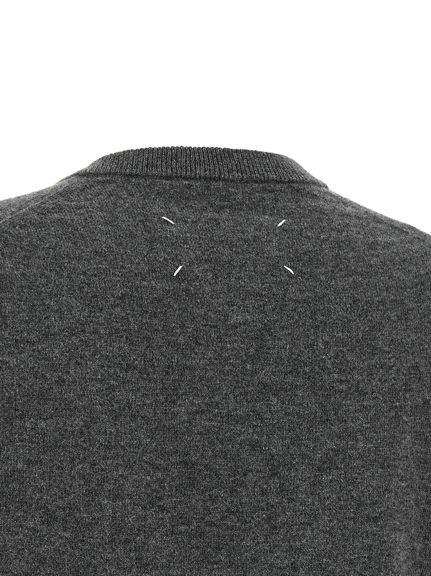 Maison Margiela Gray Virgin Wool Cardigan