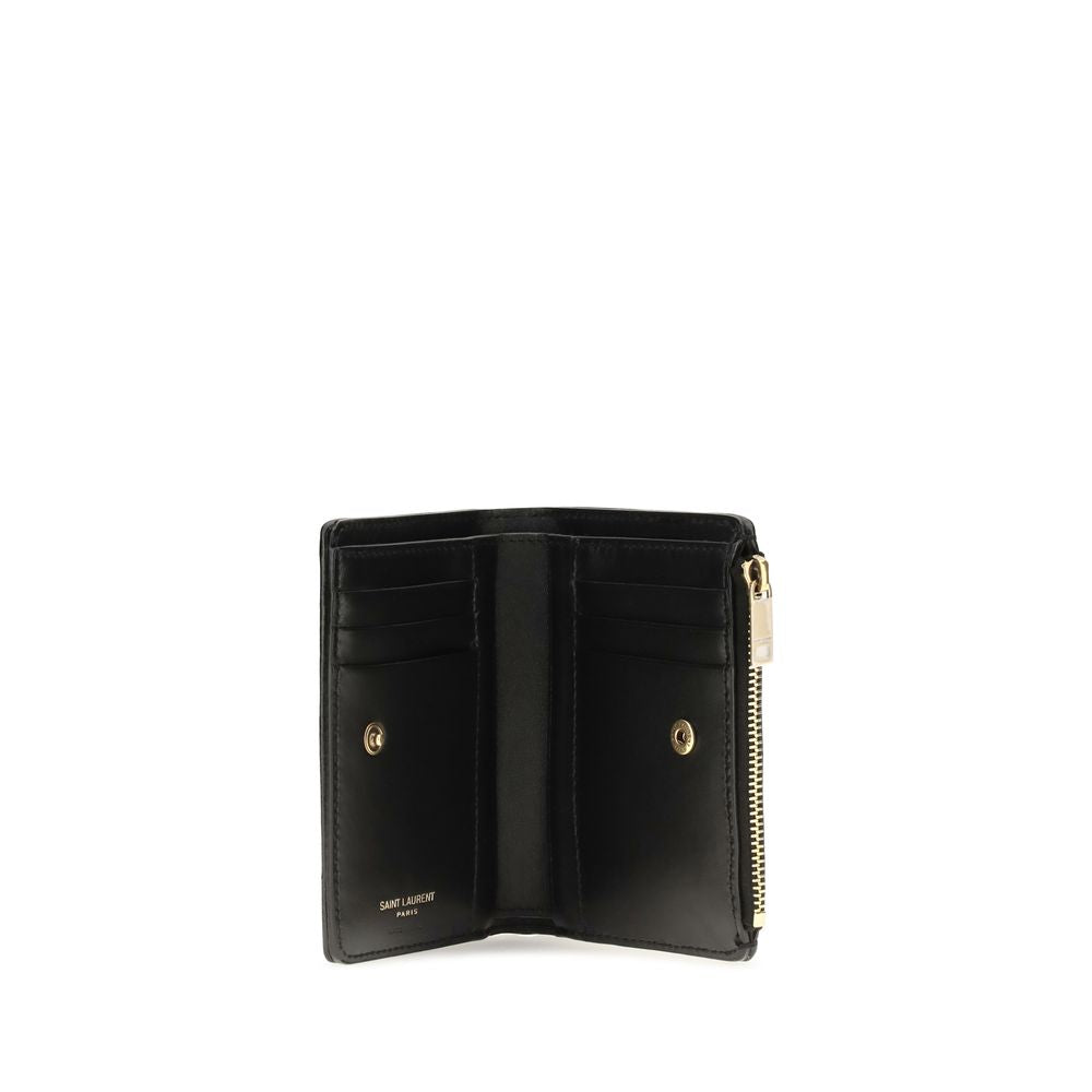 Saint Laurent Black Calf Leather Bos Taurus Wallet