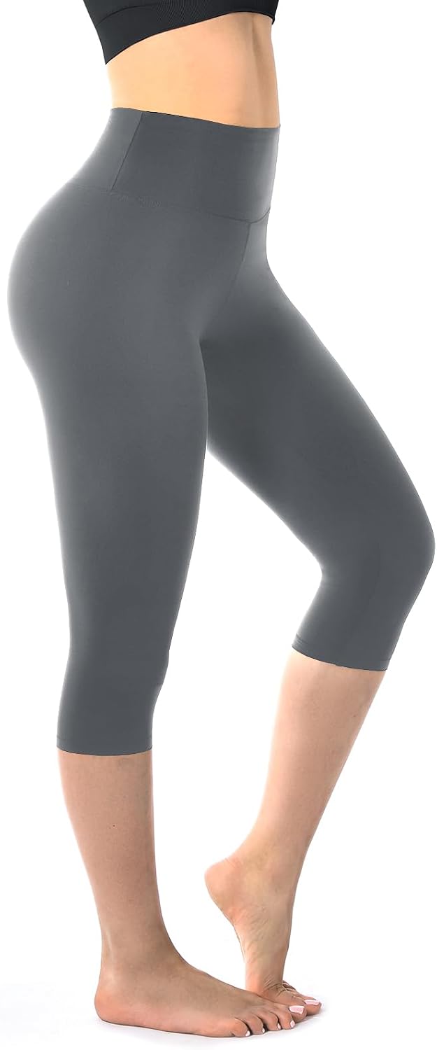 Women's Buttery Soft Capri Leggings | High Waisted Yoga & Gym Pants