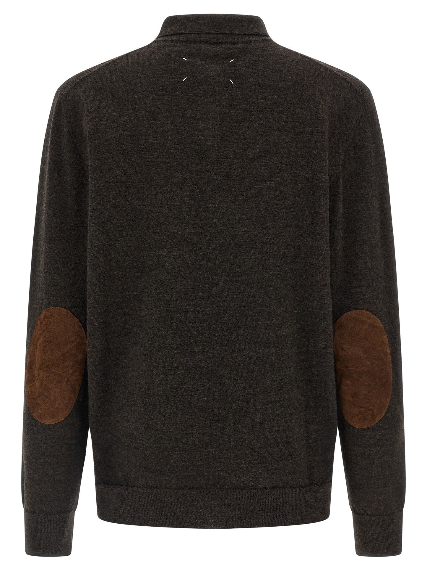 Maison Margiela Brown Wool Polo Shirt