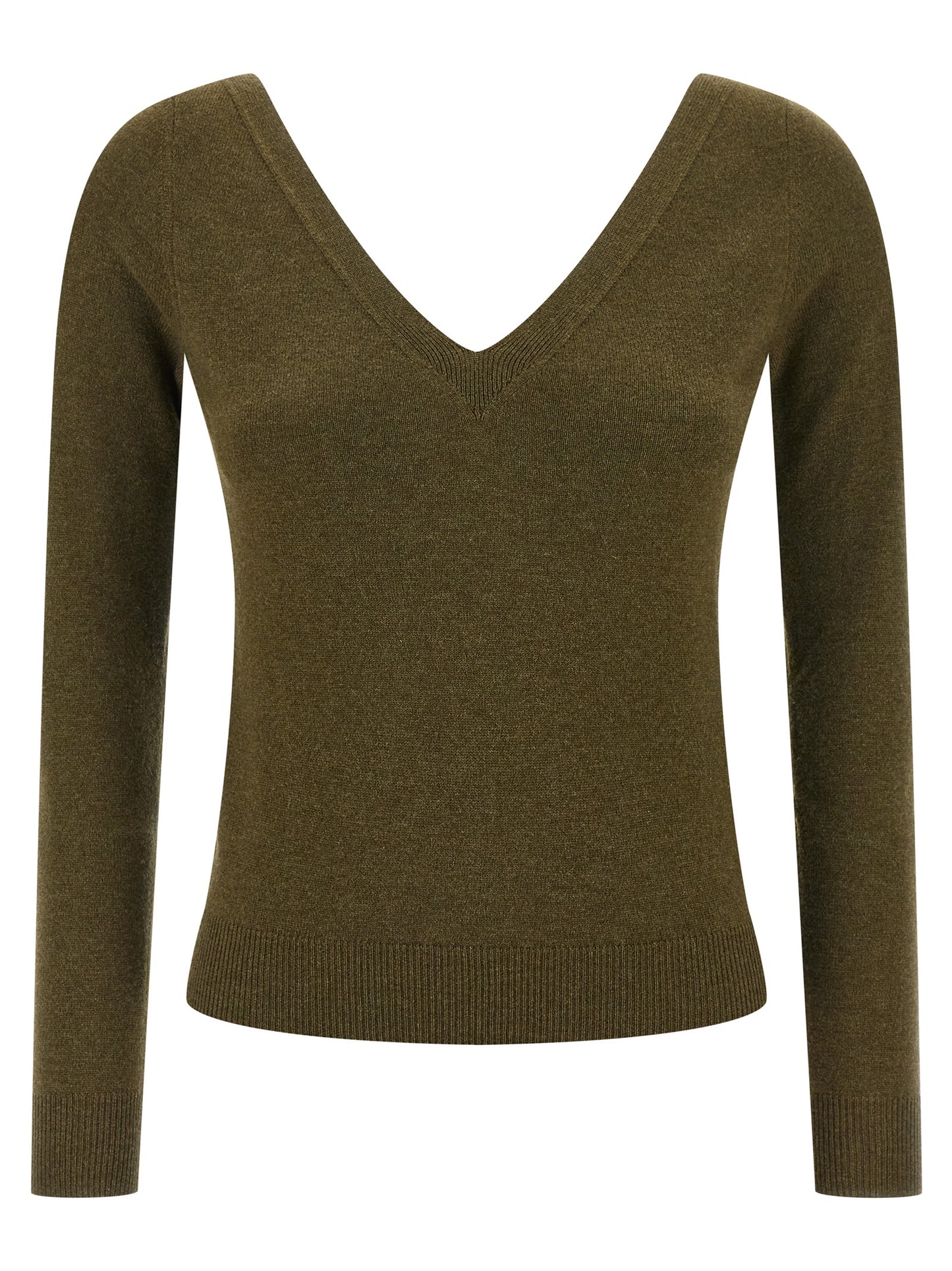 Saint Laurent Bicolor Cashmere Cardigan