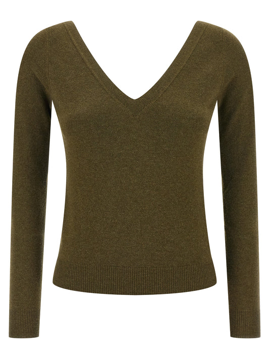 Saint Laurent Bicolor Cashmere Cardigan