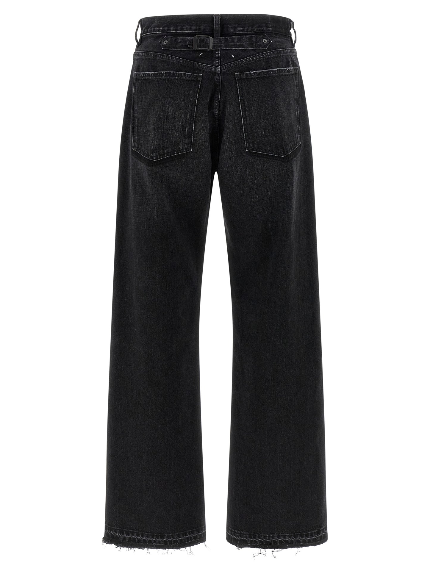 Maison Margiela Black Cotton Straight-Leg Jeans