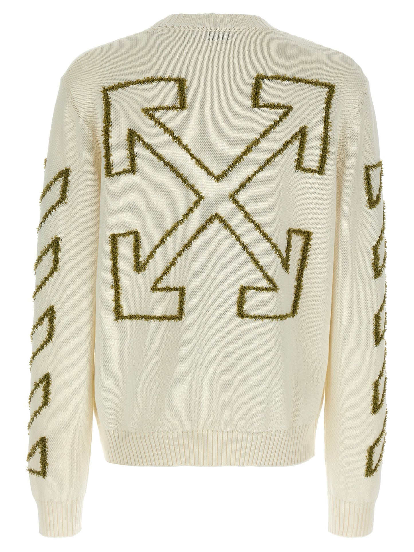 Off-White Beige Cotton Cardigan