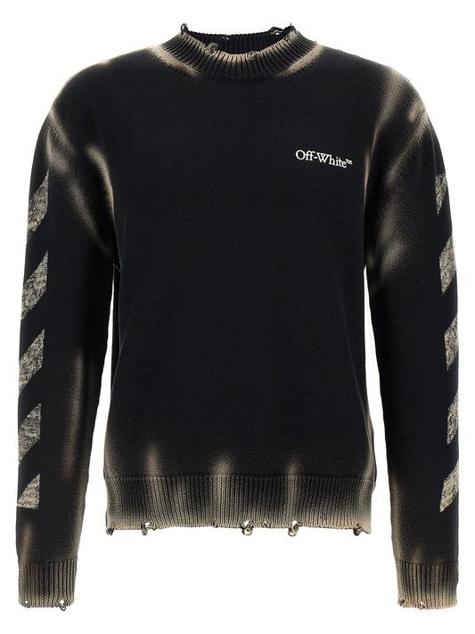 Off-White Black Cotton Cardigan