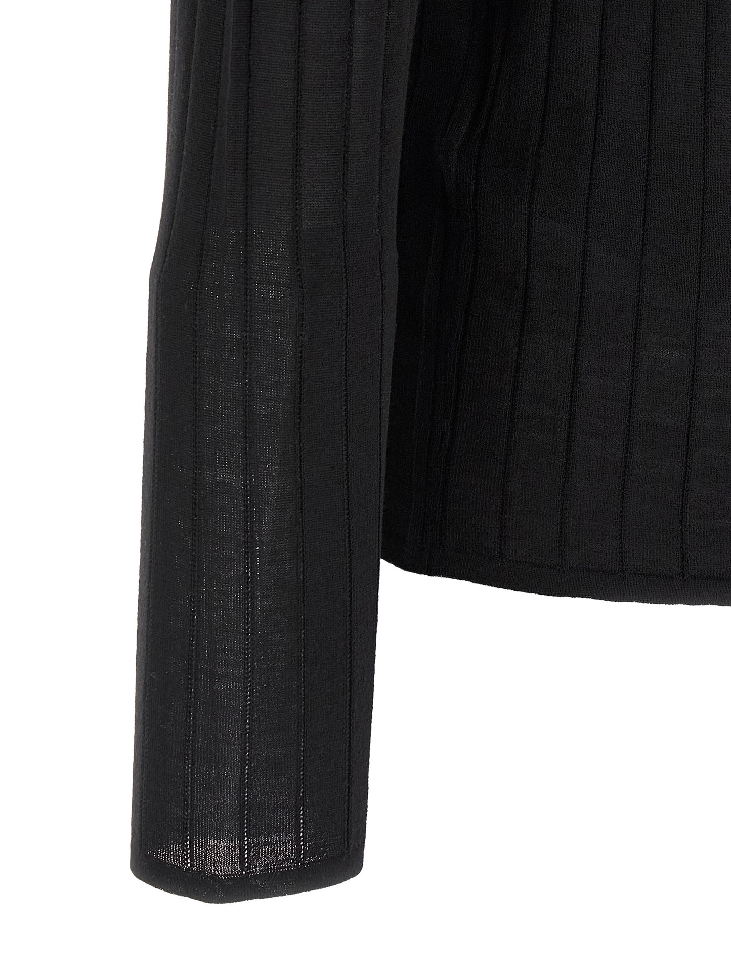 Saint Laurent Black Wool Polo Shirt