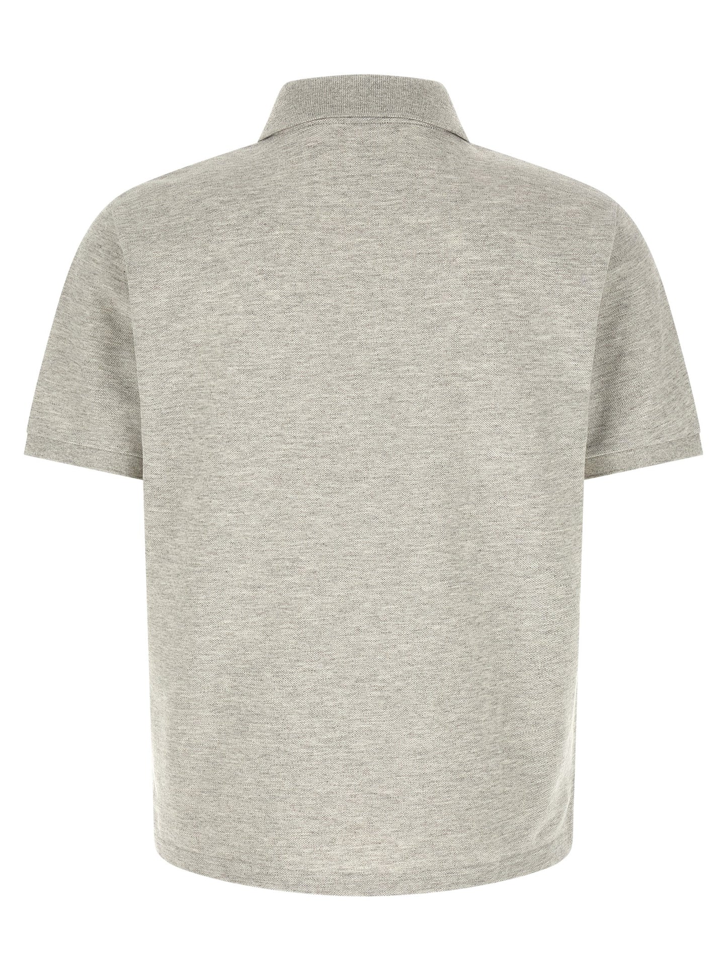 Saint Laurent Gray Cotton Polo Shirt