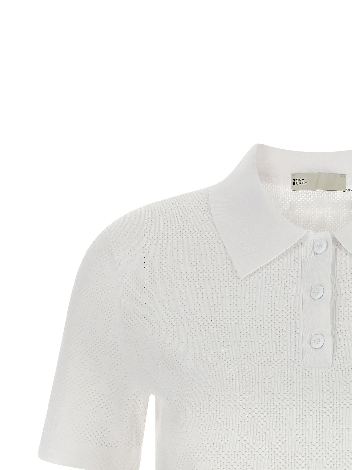 Tory Burch White Viscose Polo Shirt