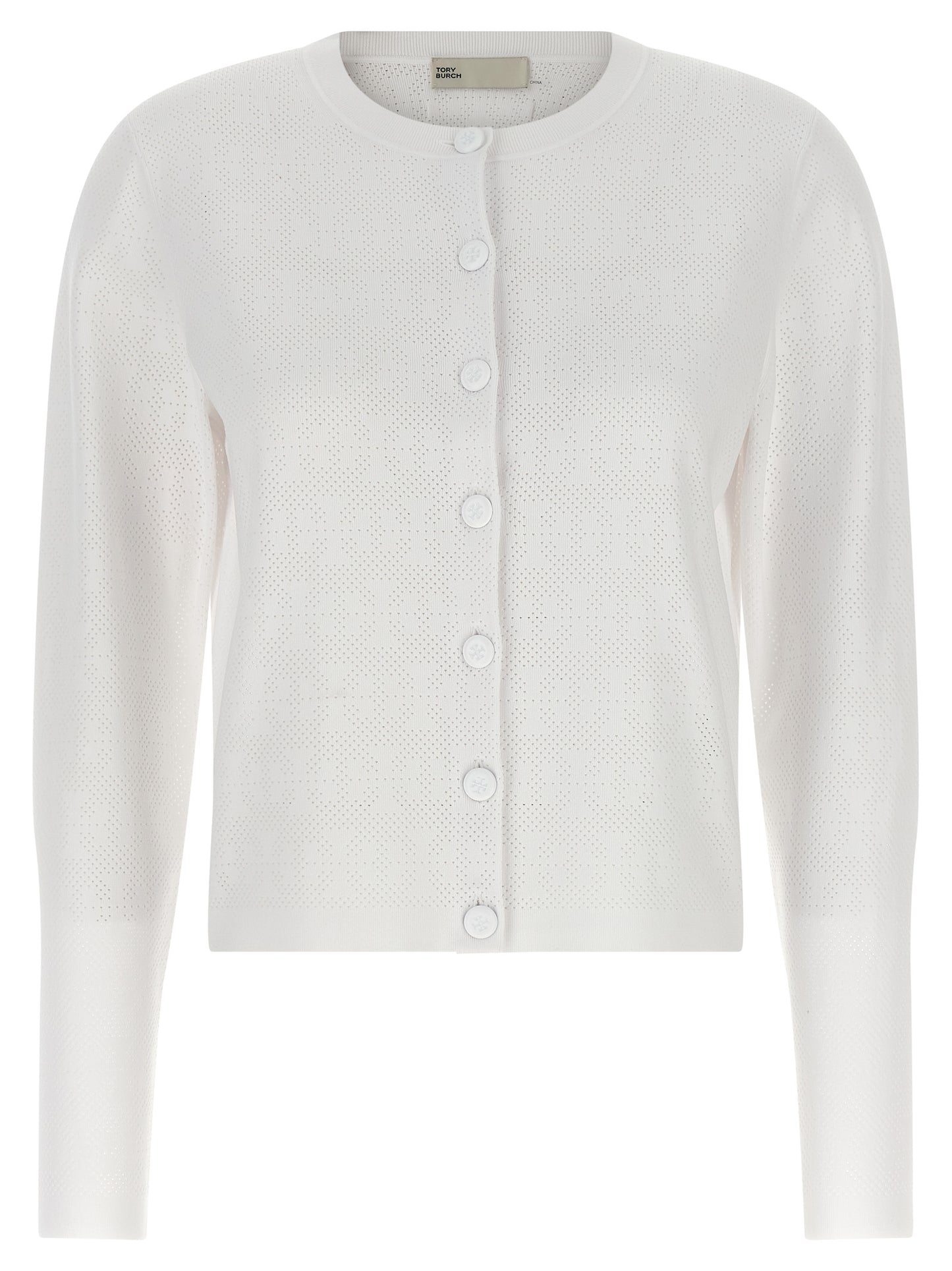 Tory Burch White Viscose Cardigan