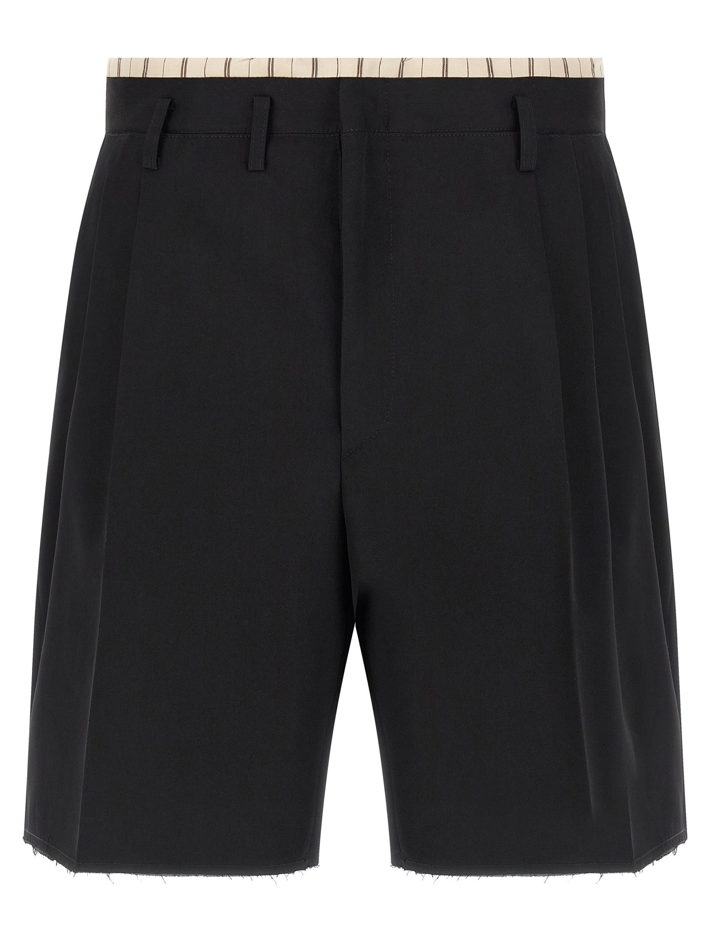 Maison Margiela Black Wool Bermuda Shorts