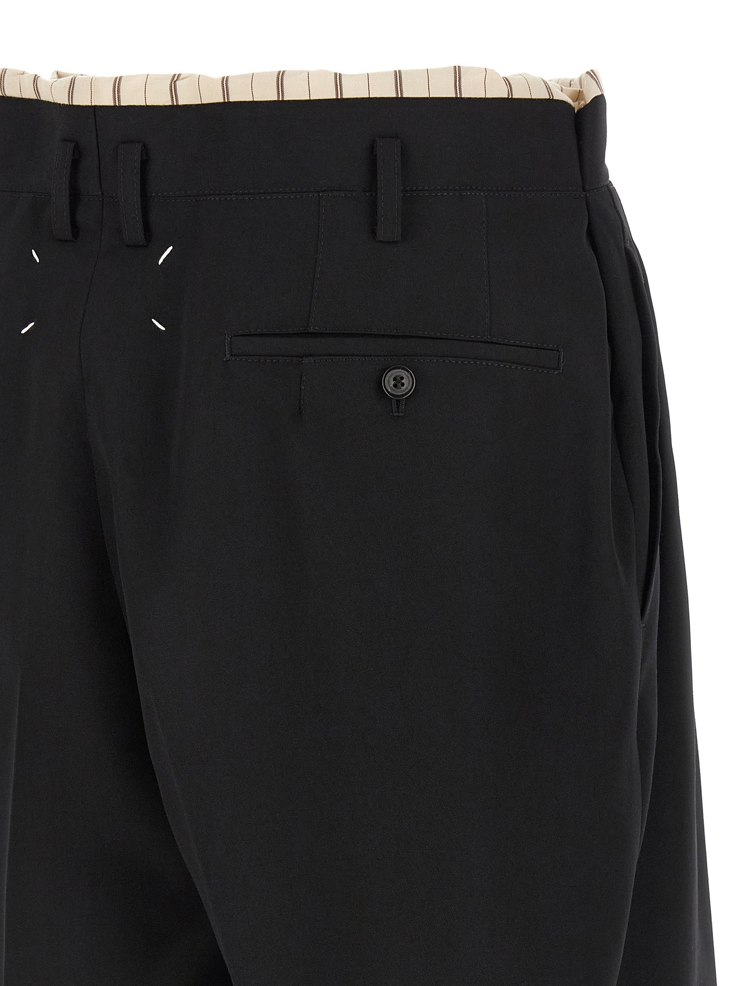 Maison Margiela Black Wool Bermuda Shorts