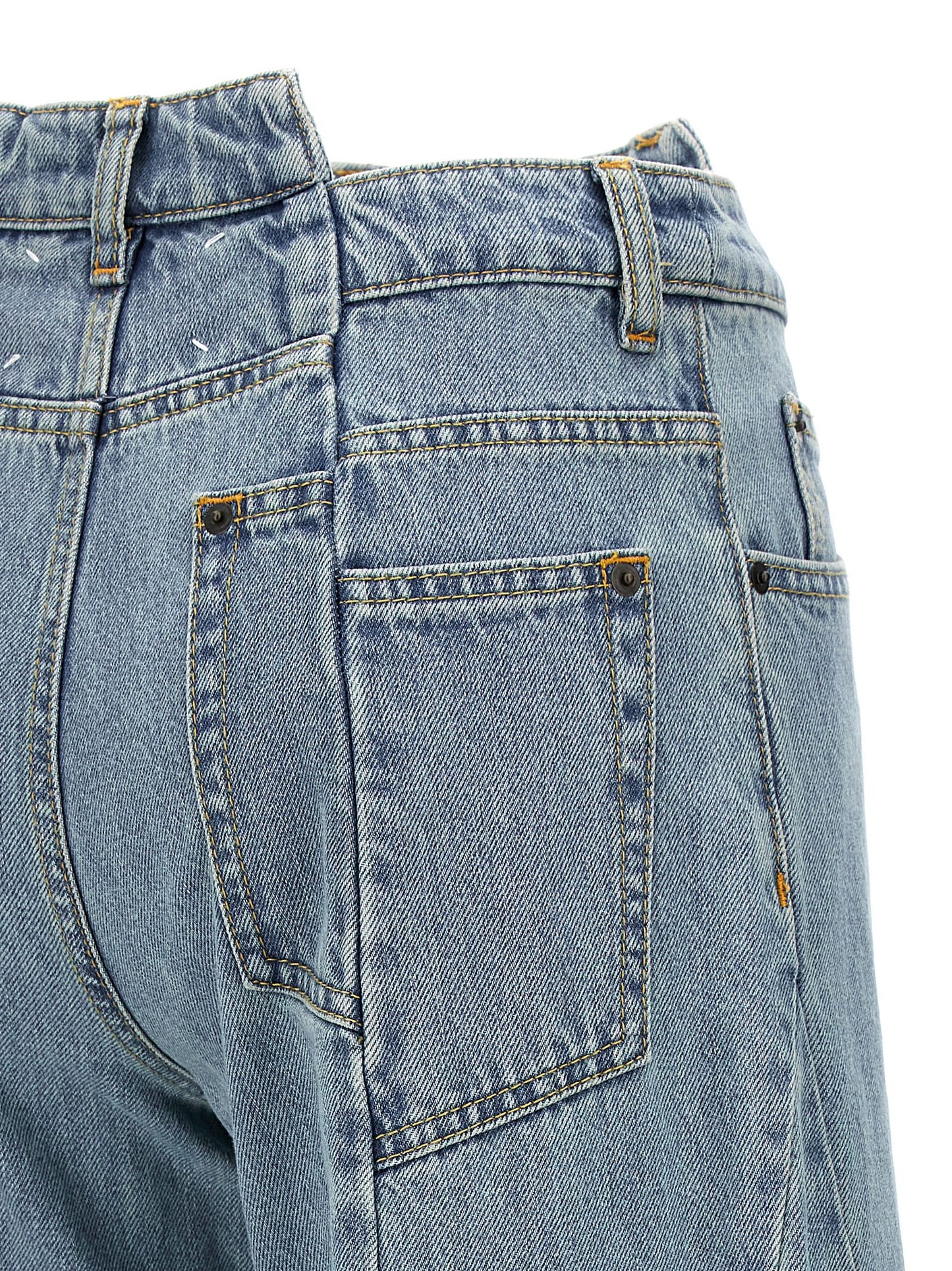 Maison Margiela Blue Cotton Jeans Denim