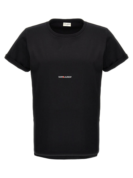 Saint Laurent Black Cotton T-Shirt