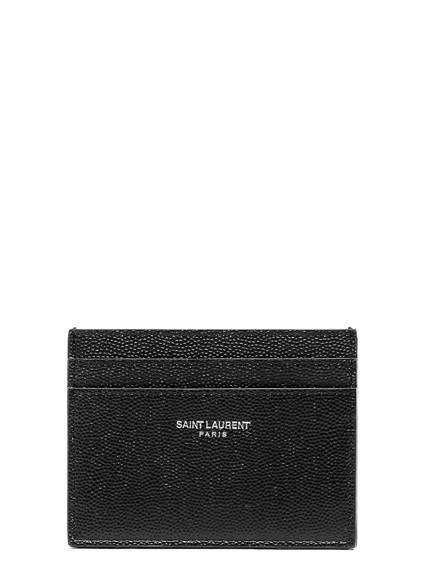 Saint Laurent Black Leather Cardholder
