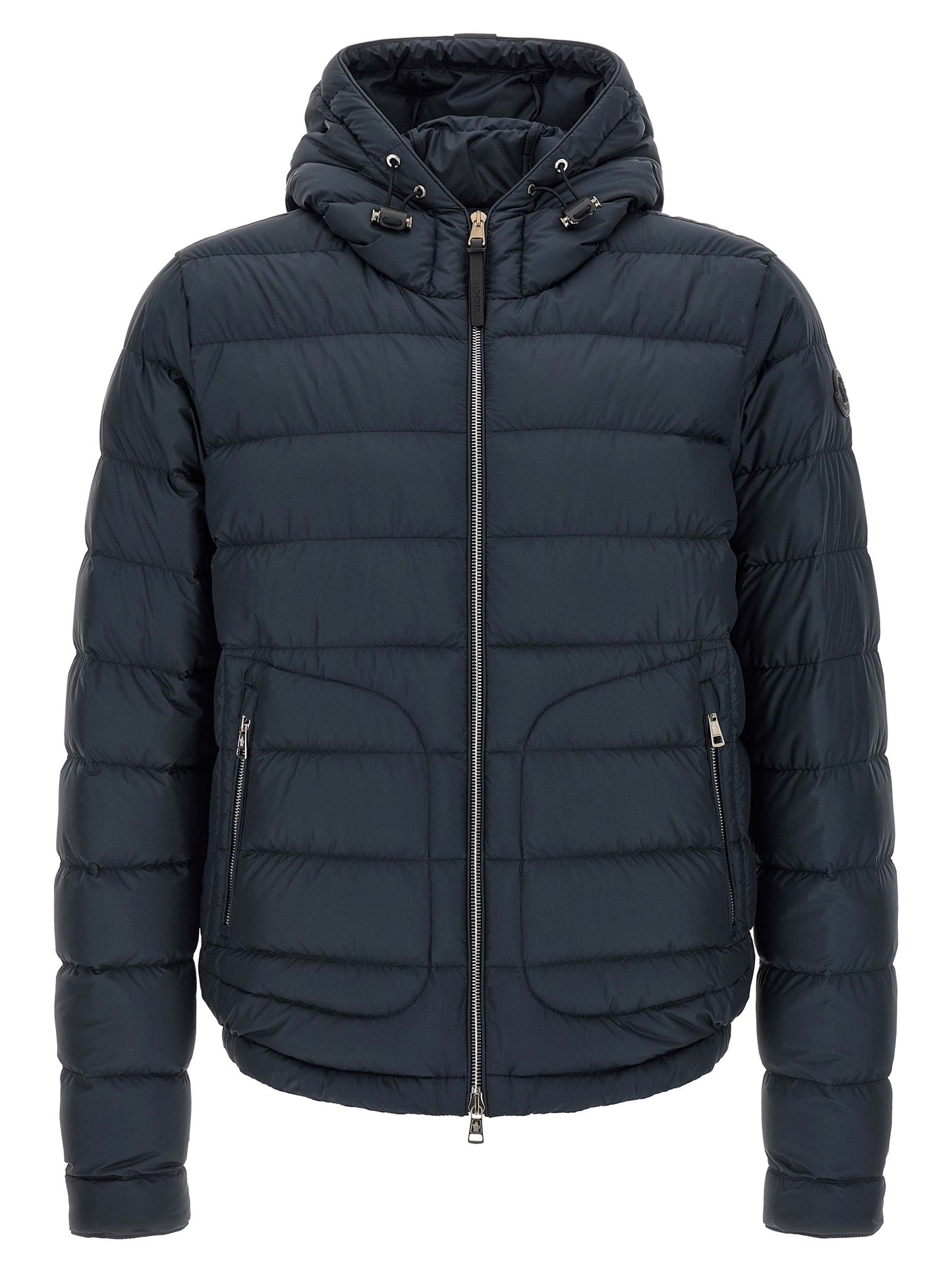 Moncler Blue Polyester Full-Length Jacket