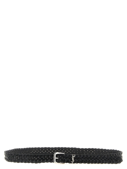 Saint Laurent Black Calfskin Regular Belt