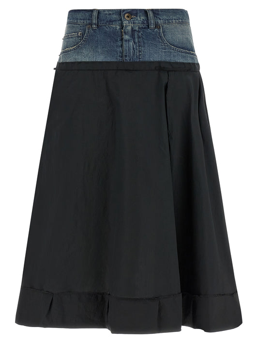 Maison Margiela Multicolor Polyester Midi Skirt