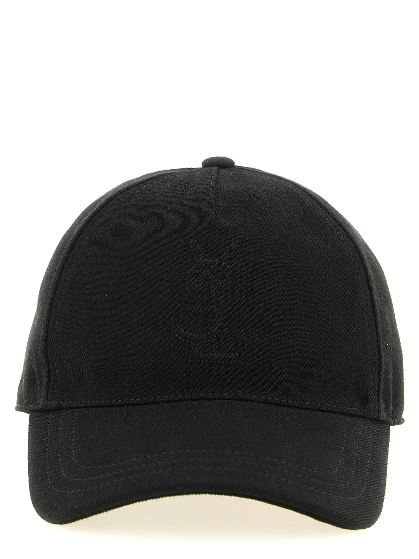Saint Laurent Black Cotton Cap (Baseball Hat)