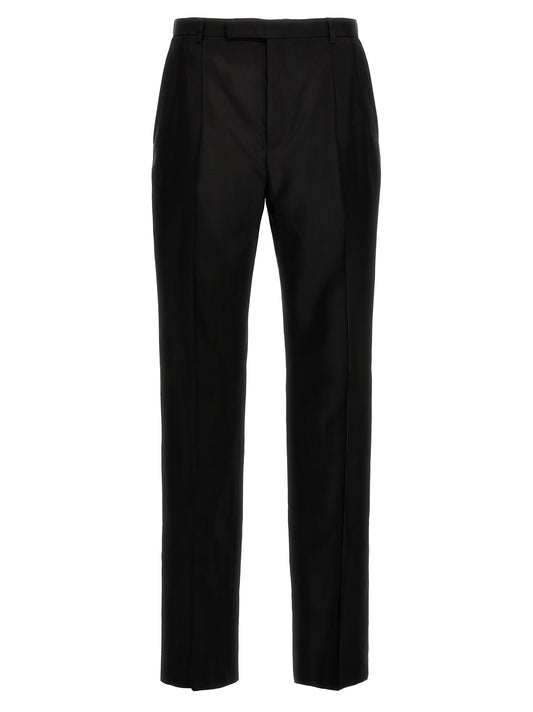 Saint Laurent Black Acetate Dress Pants