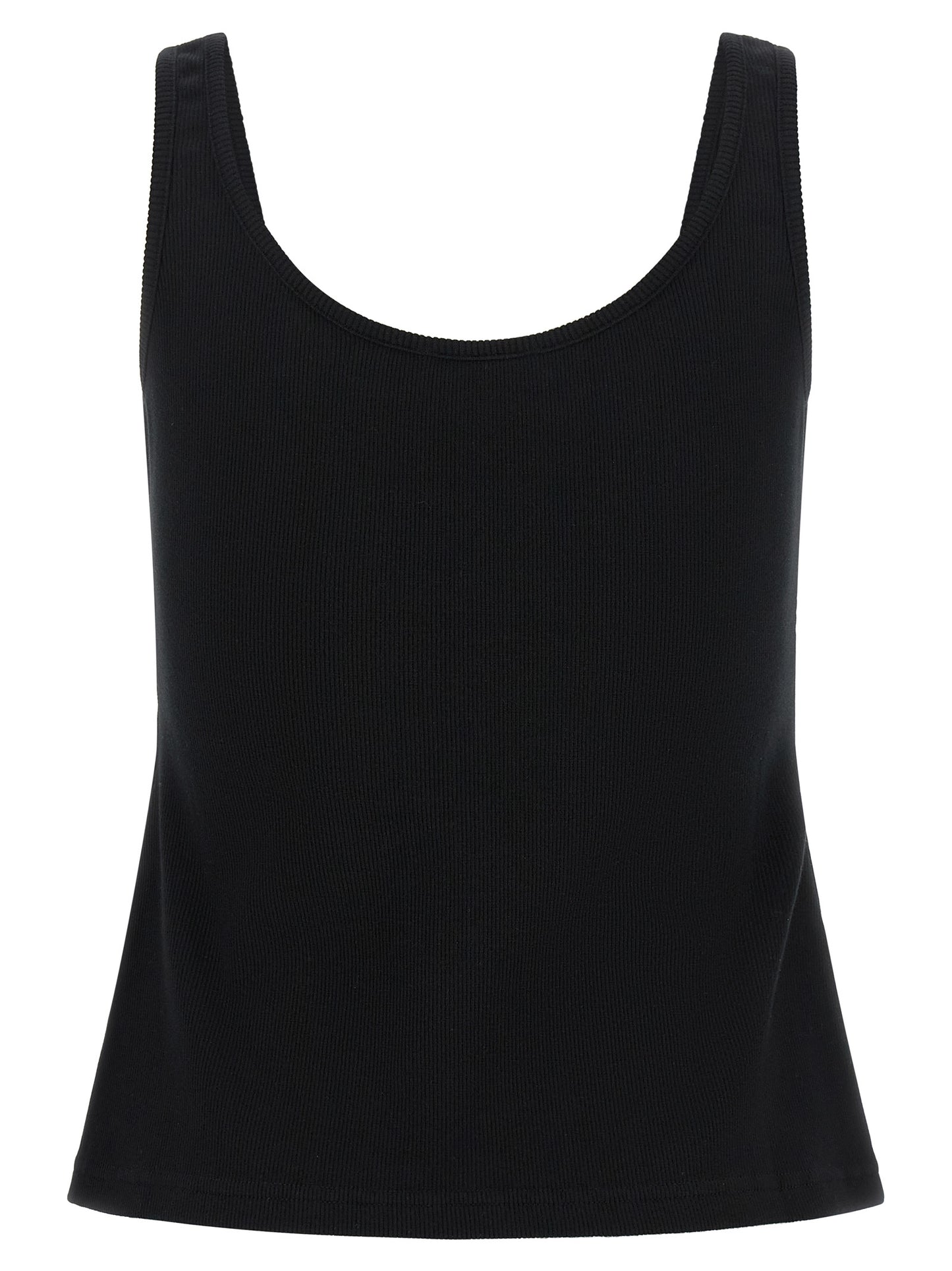Off-White Black Cotton Tank Tops