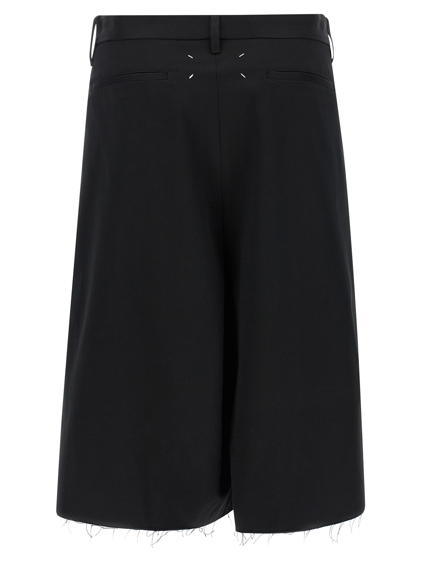 Maison Margiela Black Cotton Bermuda Shorts
