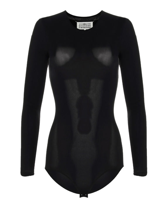 Maison Margiela Black Polyamide Bodysuit