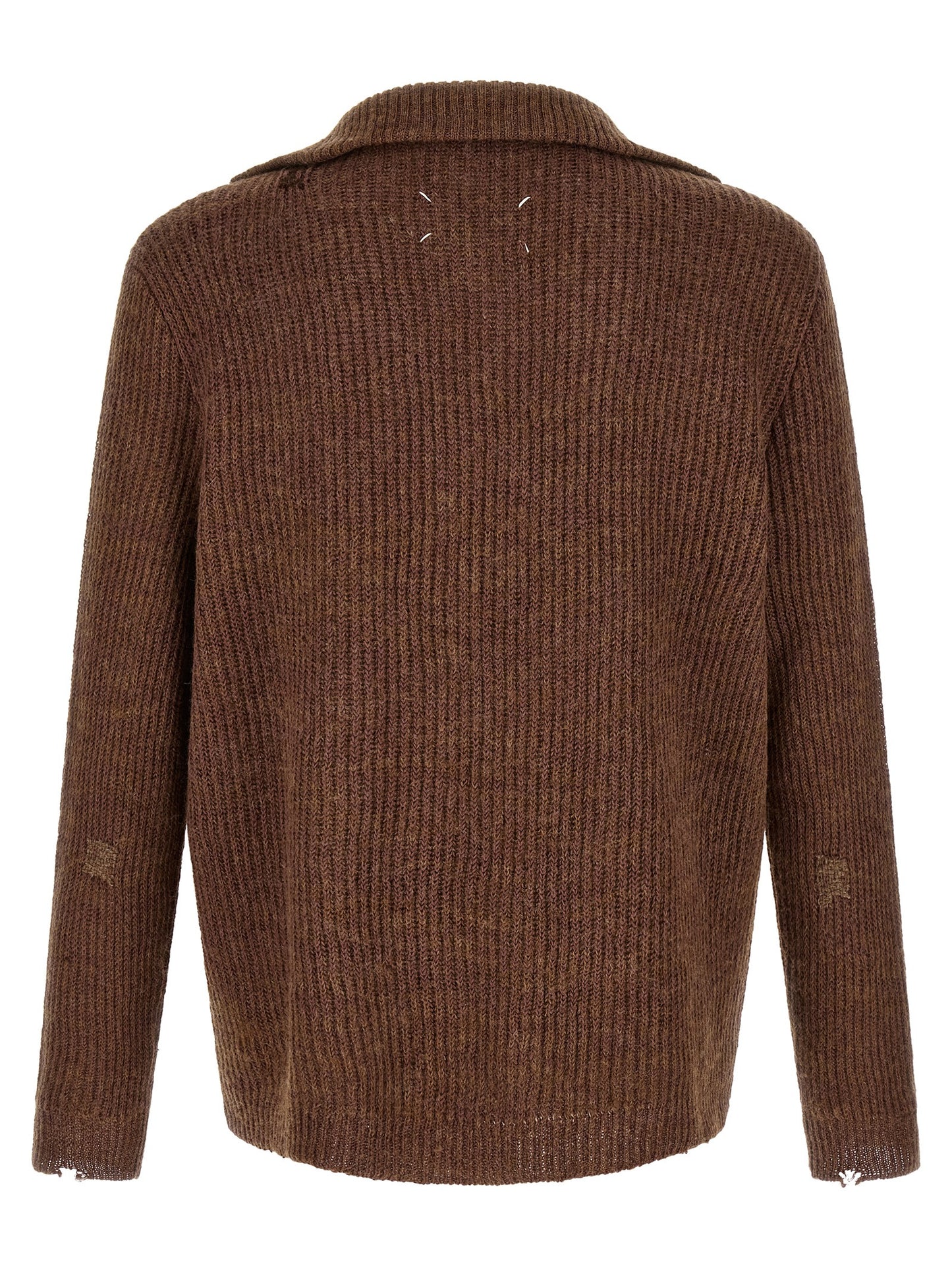 Maison Margiela Brown Linen Cardigan