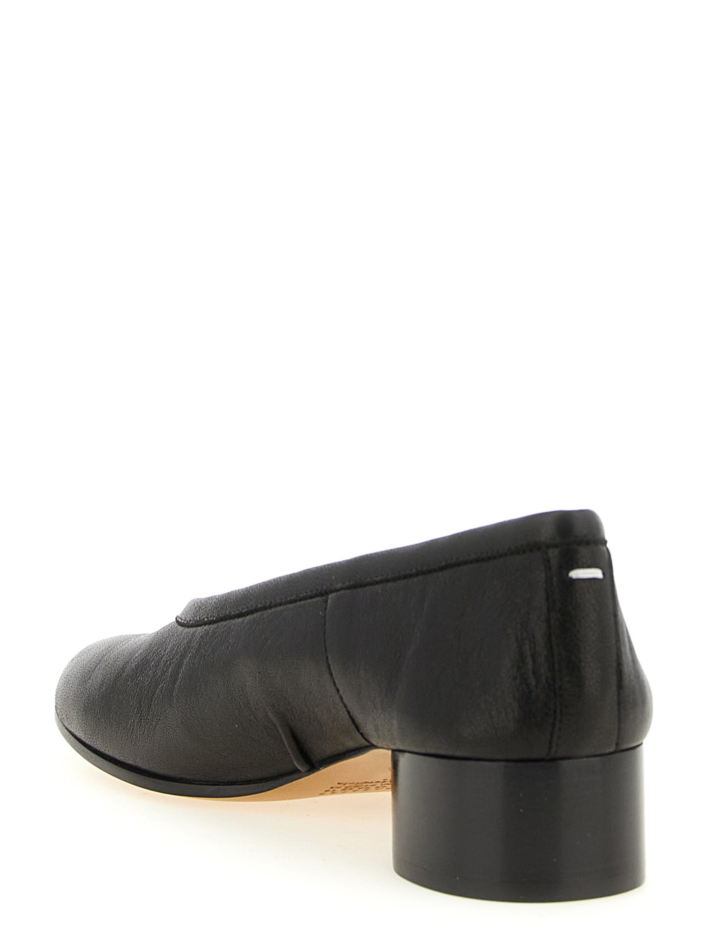 Maison Margiela Black Lamb Leather Mid Heel Pumps