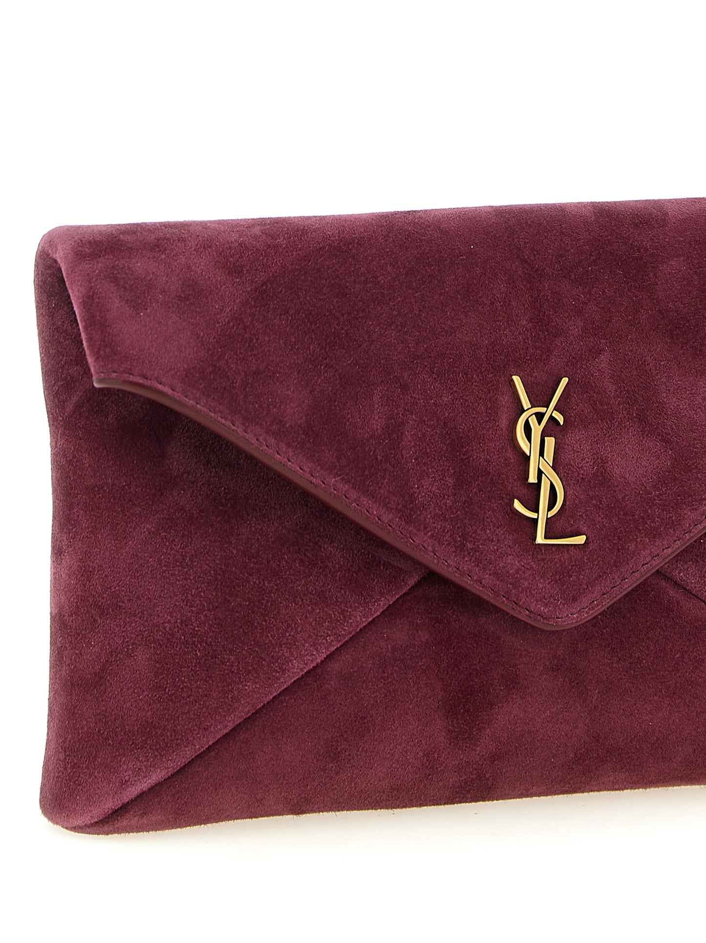 Saint Laurent Bordeaux Calfskin Crossbody Bag
