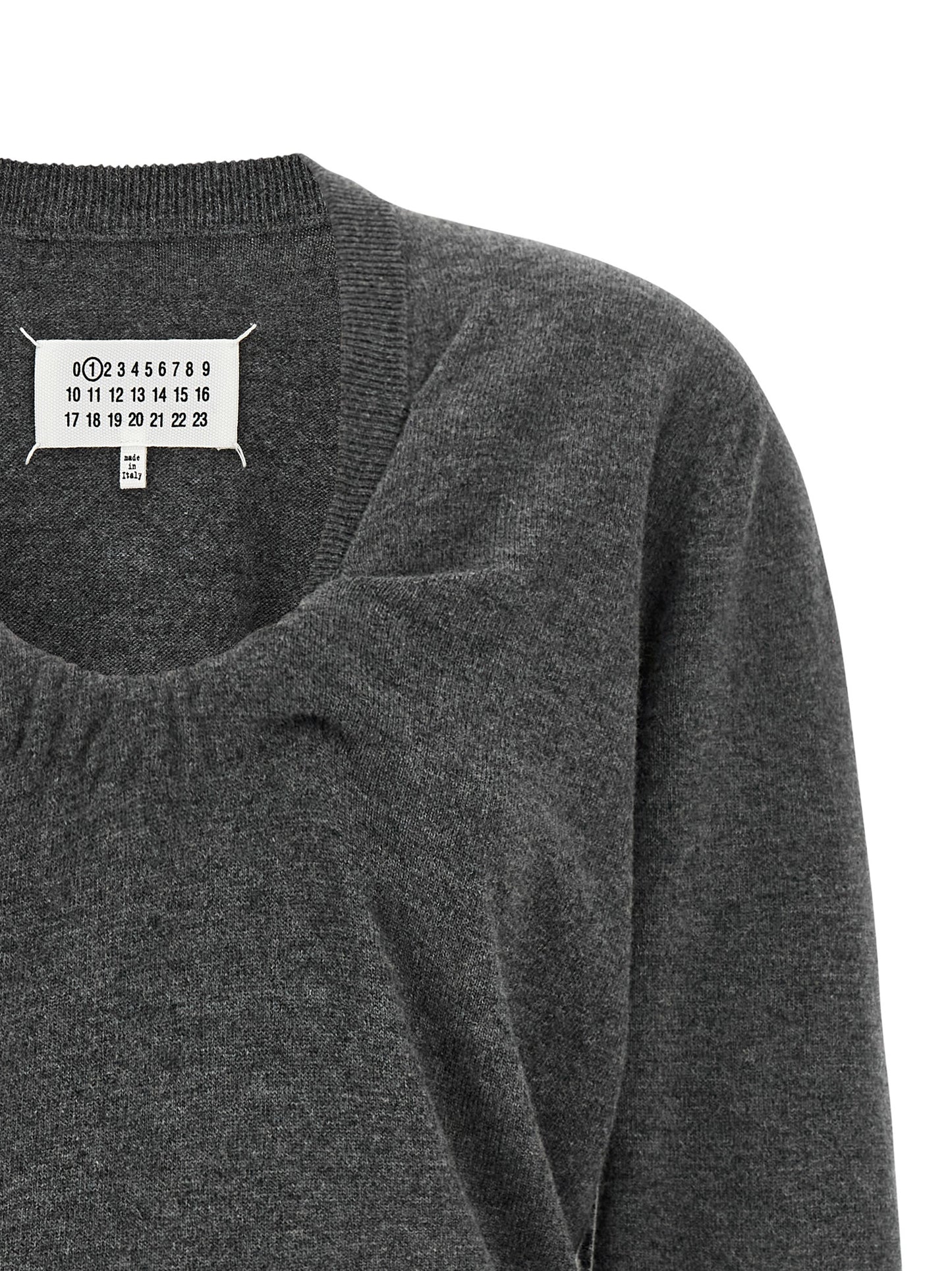 Maison Margiela Gray Virgin Wool Cardigan