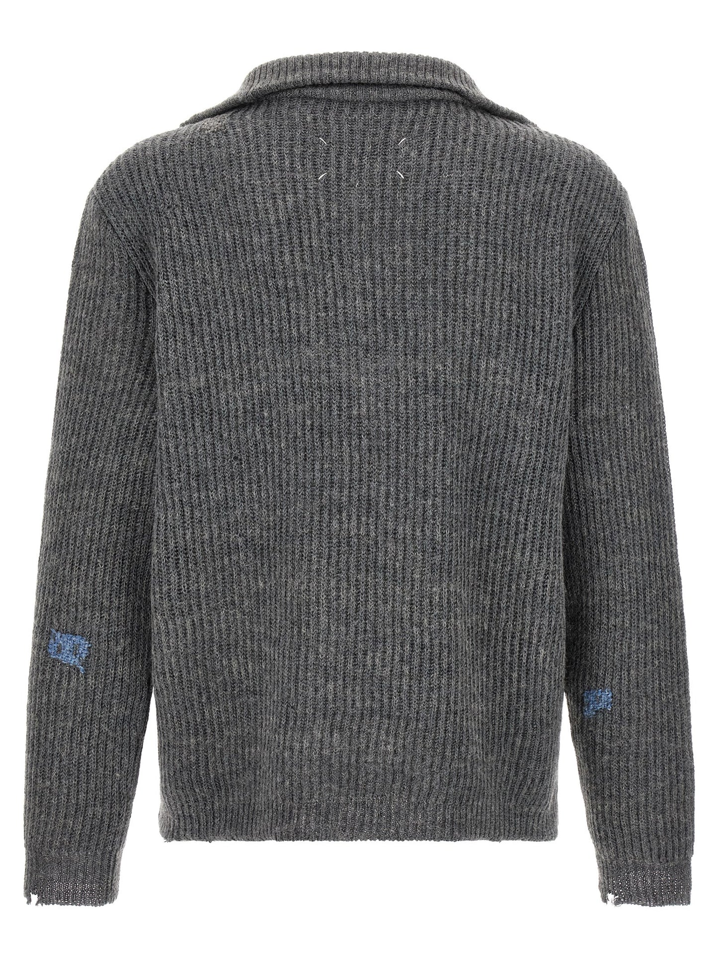 Maison Margiela Gray Linen Cardigan