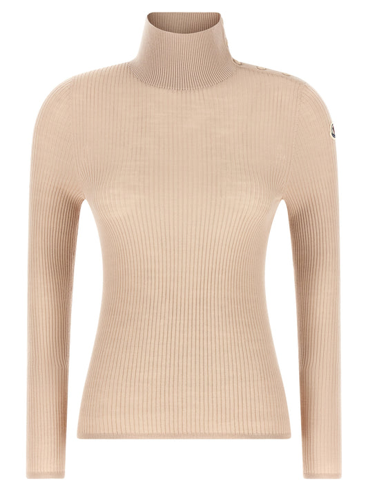 Moncler Beige Virgin Wool Cardigan