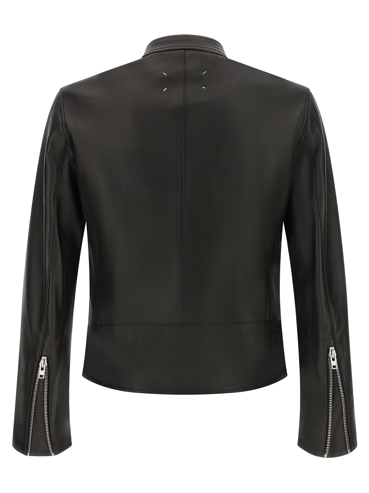 Maison Margiela Black Lamb Leather Leather Jacket