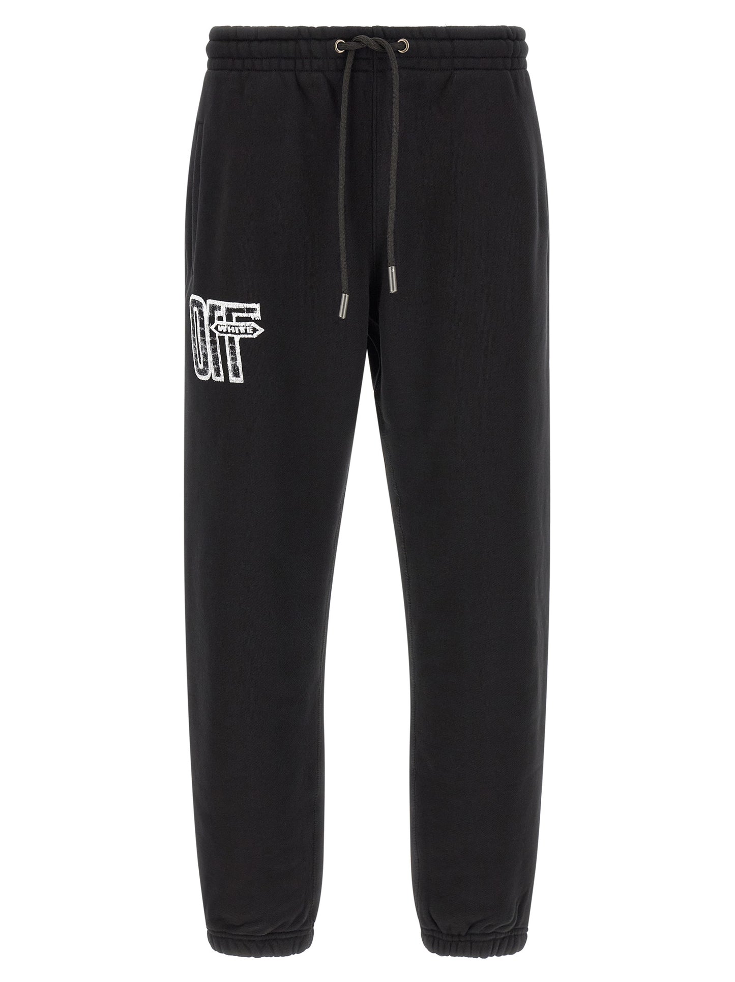 Off-White Black Cotton Joggers (Workout Pants)