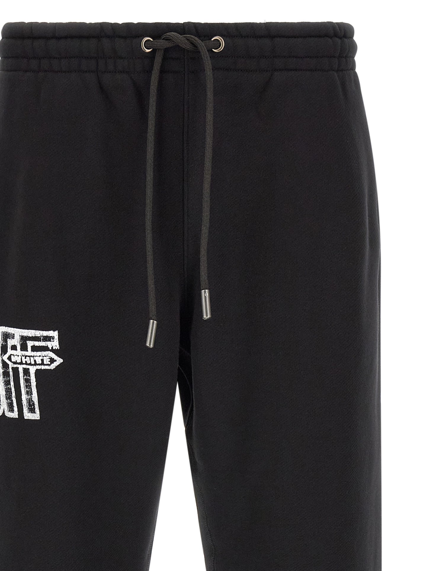 Off-White Black Cotton Joggers (Workout Pants)