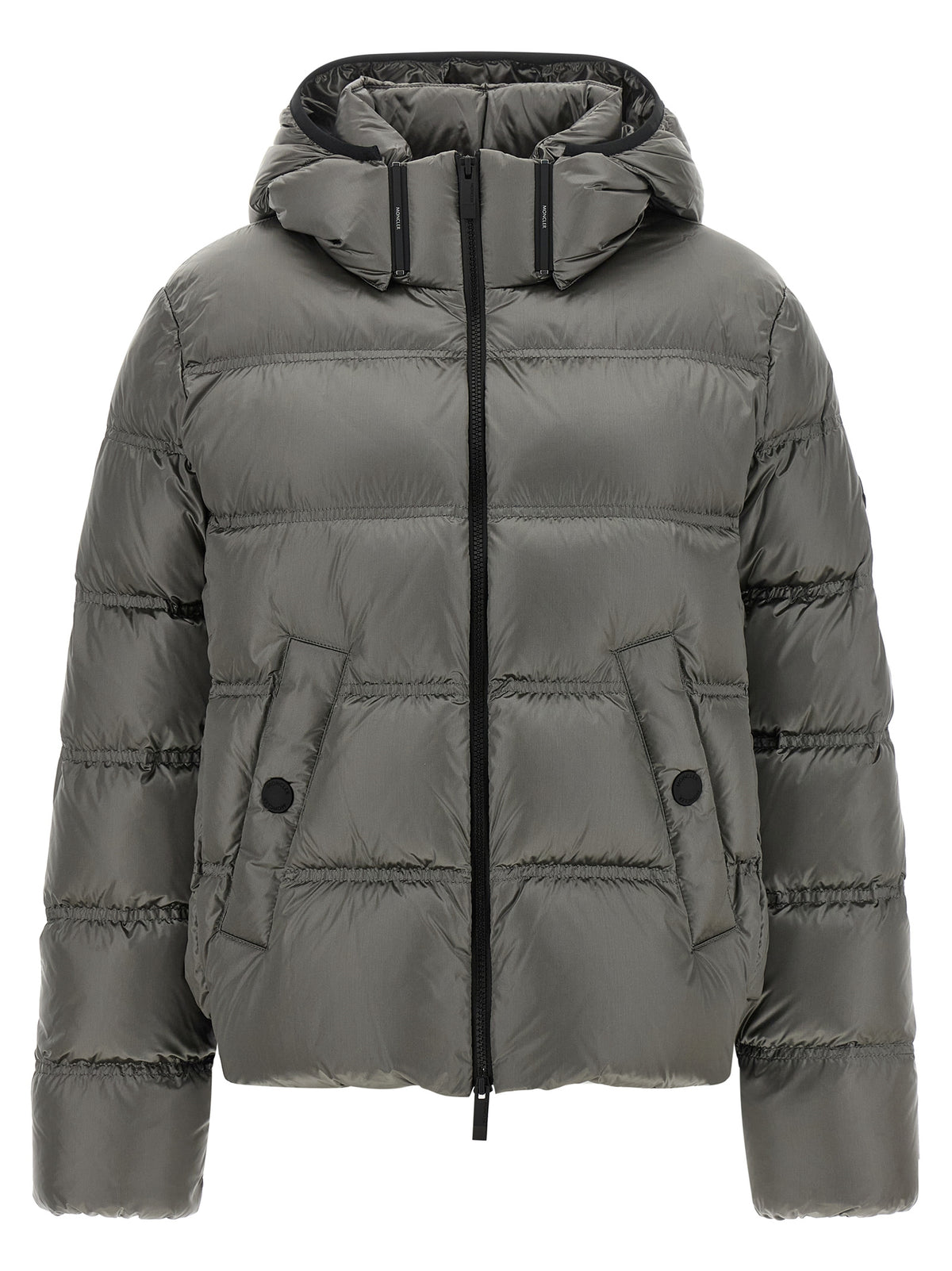 Moncler Gray Polyamide Full-Length Jacket