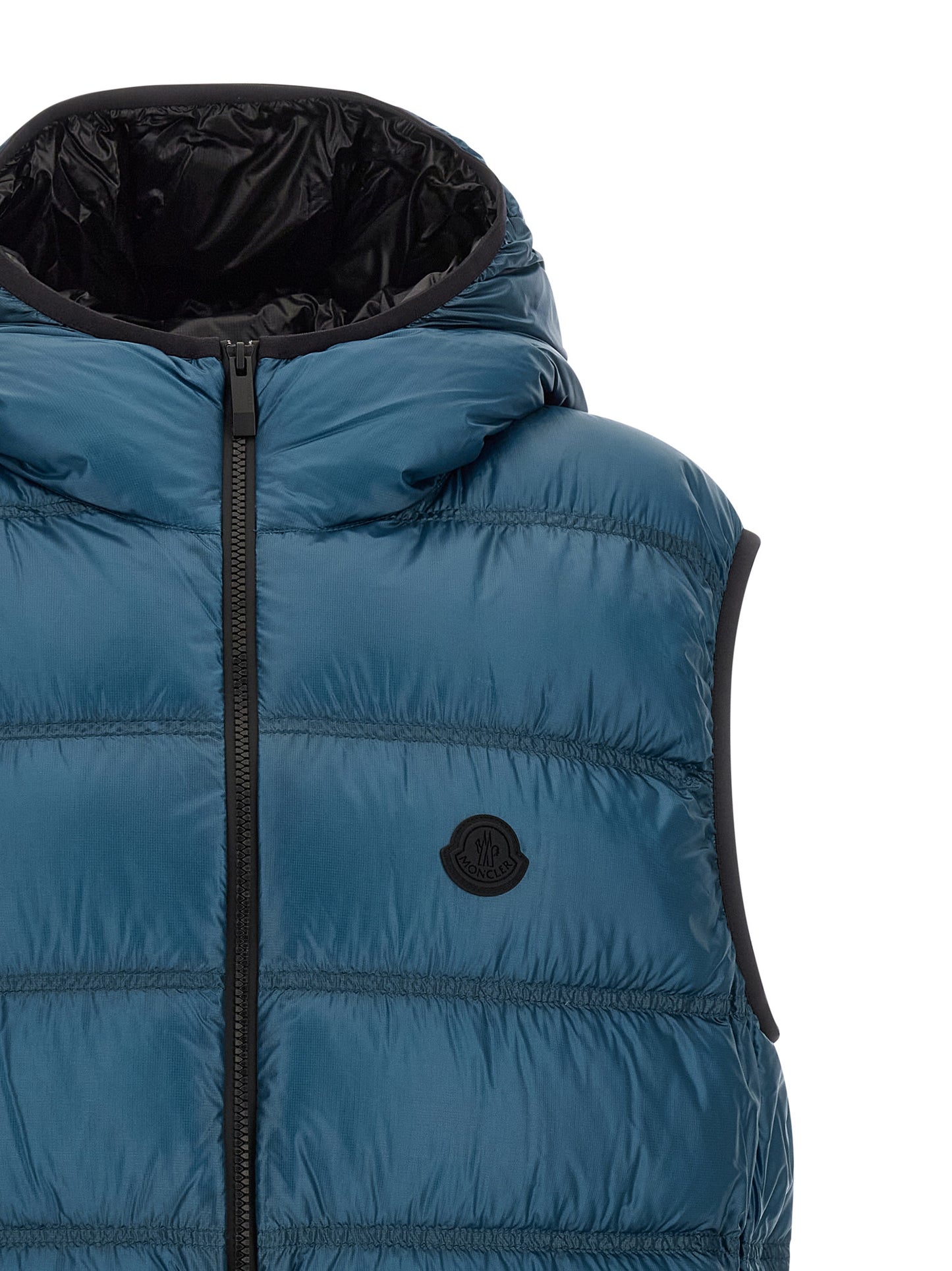 Moncler Blue Polyamide Full-Length Jacket