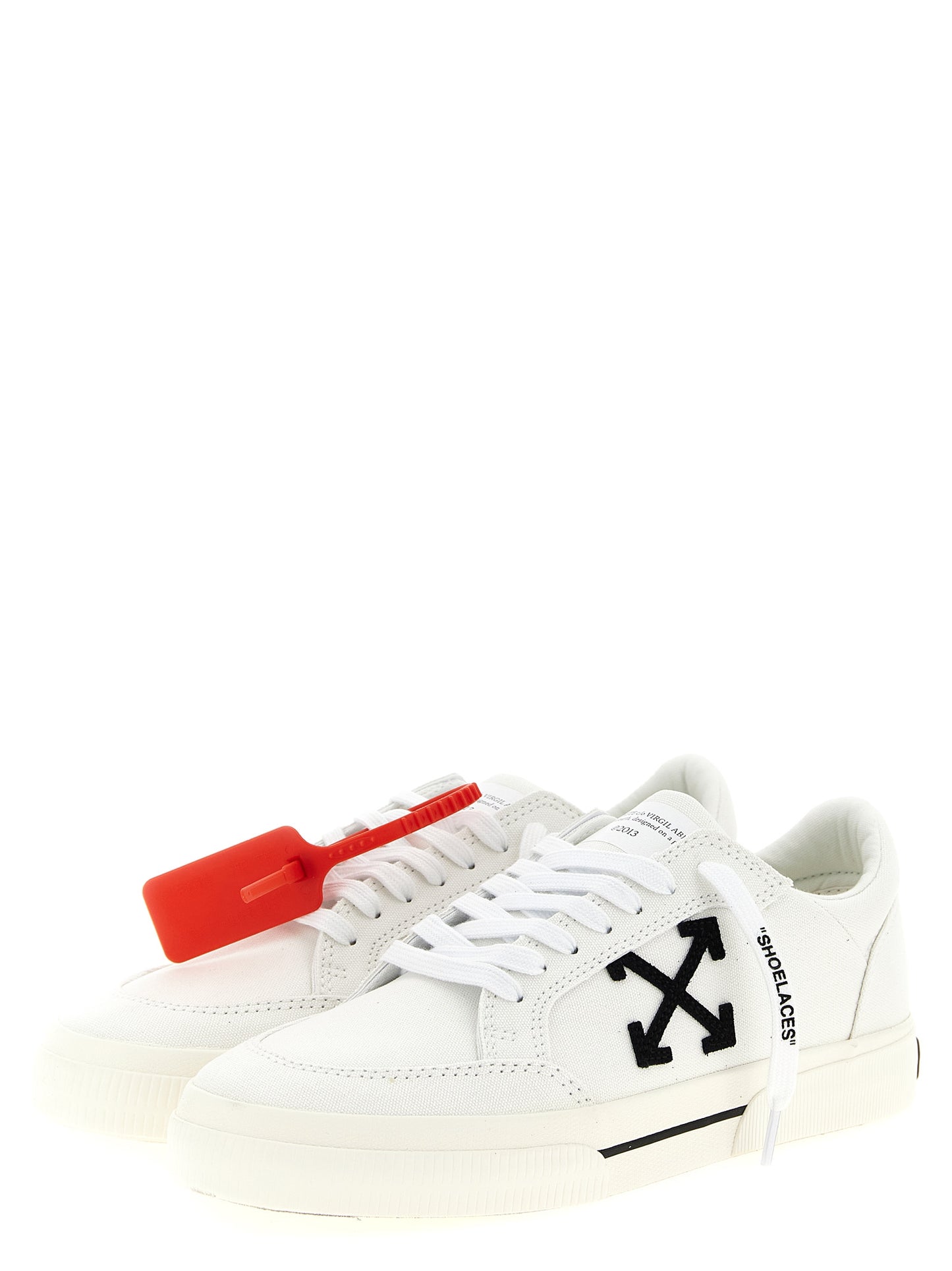 Off-White Bicolor Cotton Low Top Sneakers