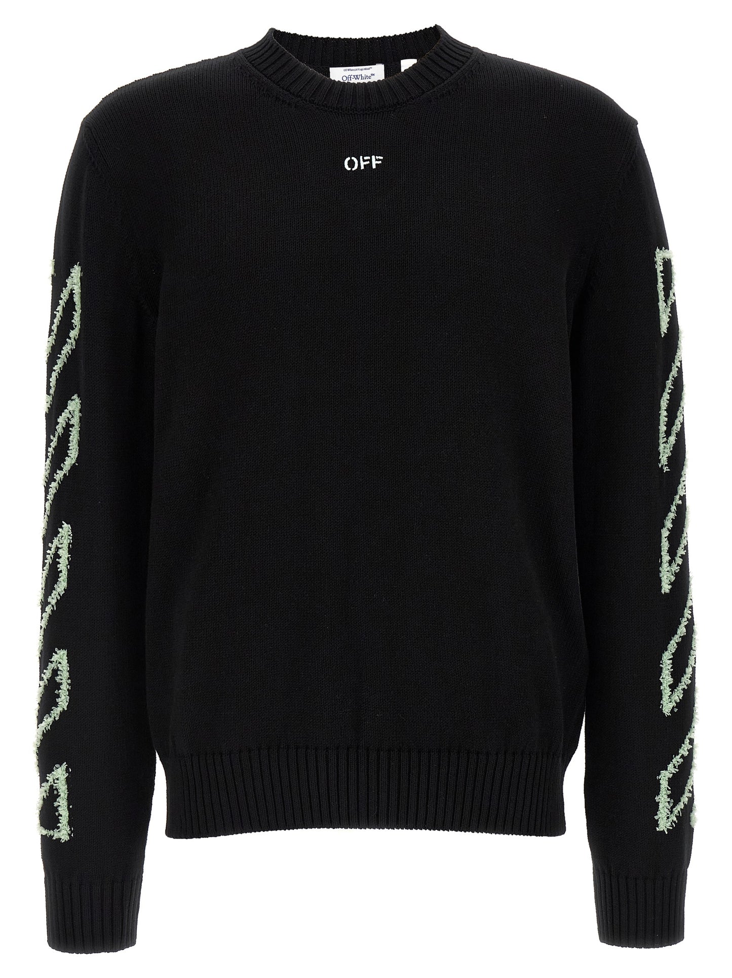 Off-White Black Cotton Cardigan