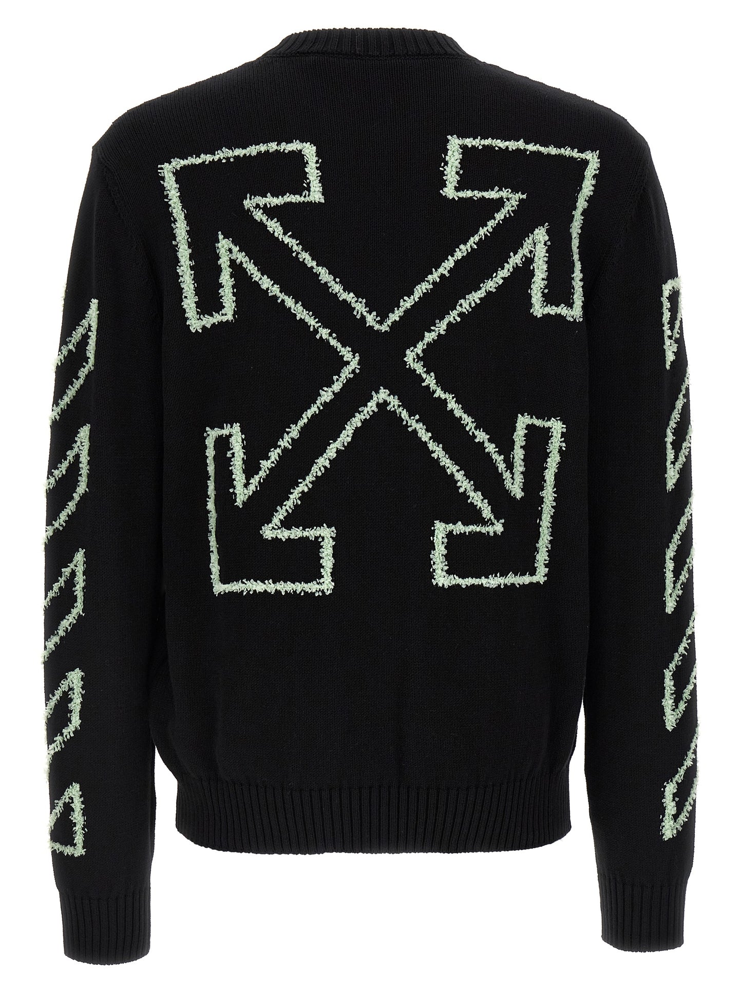 Off-White Black Cotton Cardigan