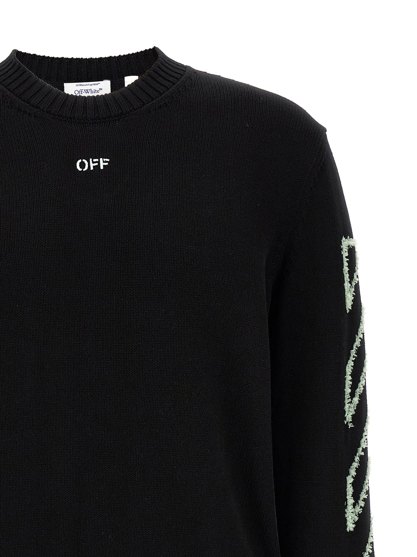 Off-White Black Cotton Cardigan