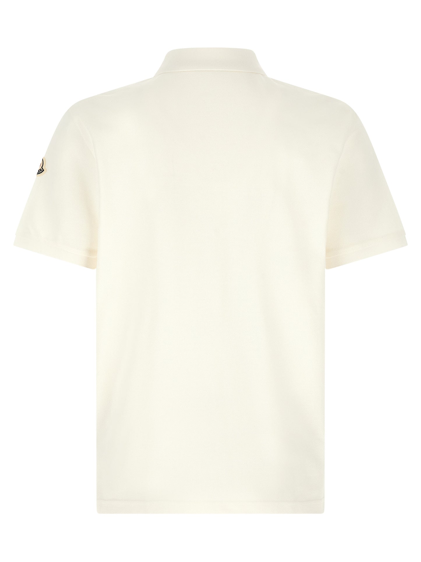 Moncler White Cotton Polo Shirt