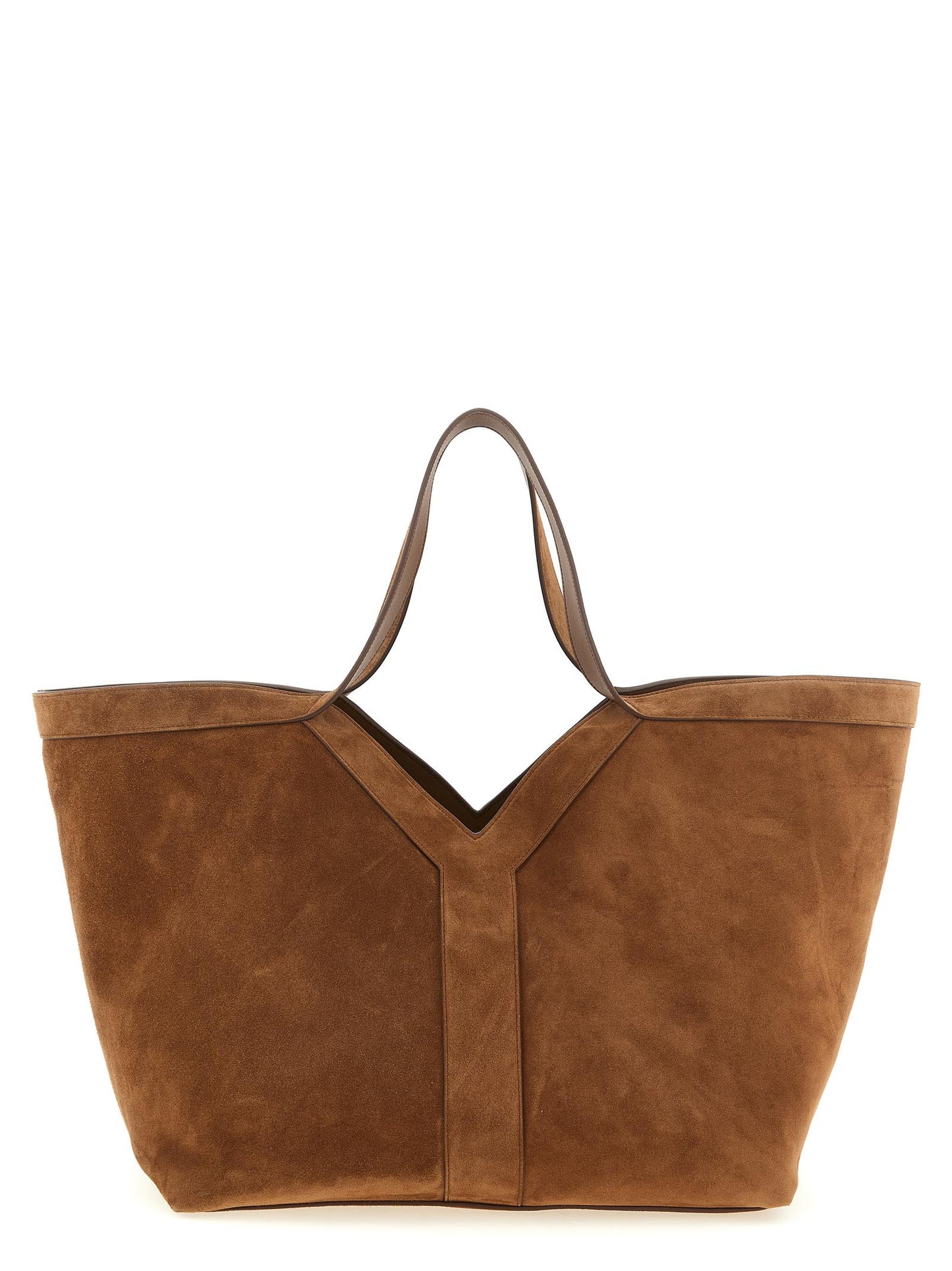 Saint Laurent Brown Calfskin Tote Bag