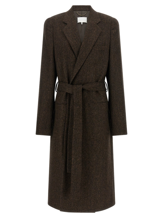 Maison Margiela Brown Wool Coat
