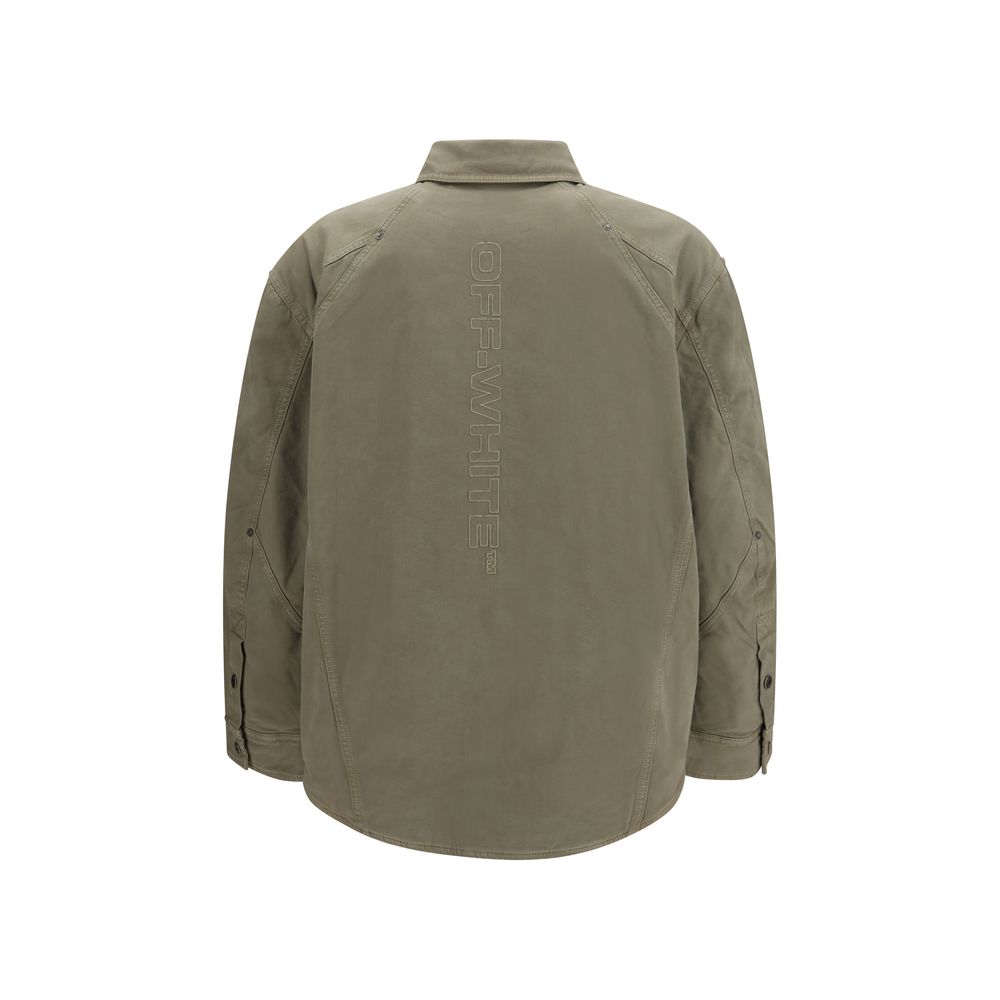 Off-White Bicolor Cotton Shell Jacket